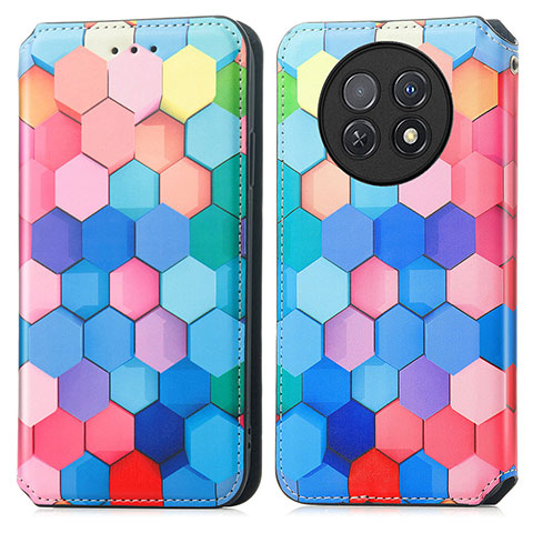 Funda de Cuero Cartera con Soporte Patron de Moda Carcasa S02D para Huawei Nova Y91 Vistoso