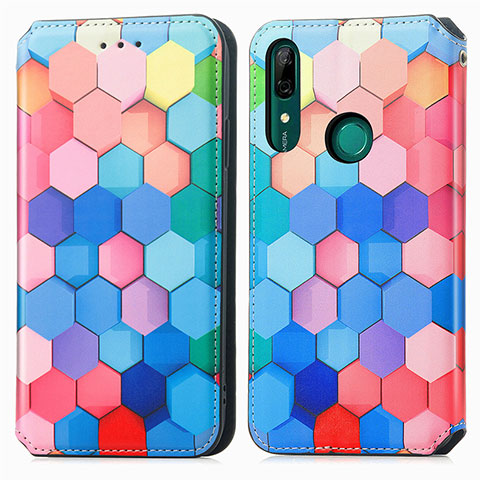 Funda de Cuero Cartera con Soporte Patron de Moda Carcasa S02D para Huawei Y9 Prime (2019) Vistoso