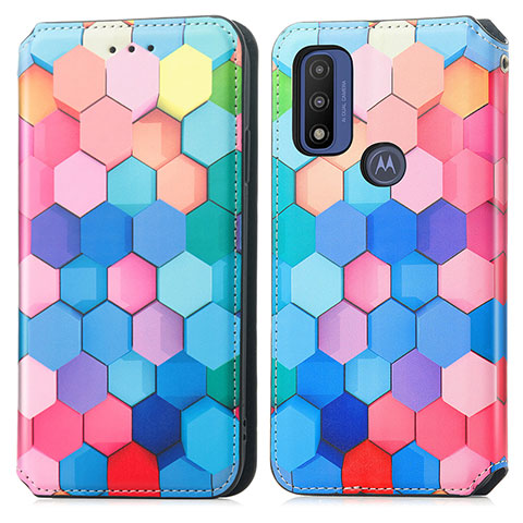 Funda de Cuero Cartera con Soporte Patron de Moda Carcasa S02D para Motorola Moto G Pure Vistoso