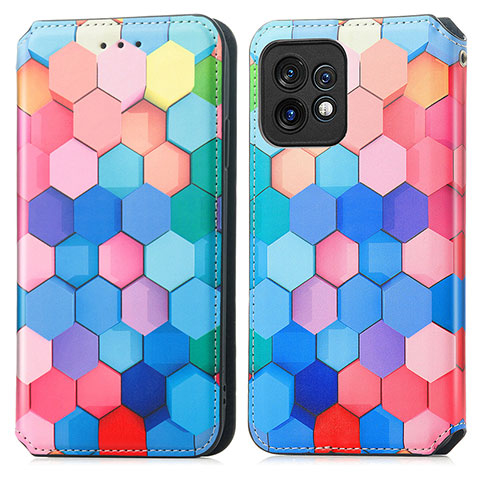 Funda de Cuero Cartera con Soporte Patron de Moda Carcasa S02D para Motorola Moto X40 5G Vistoso