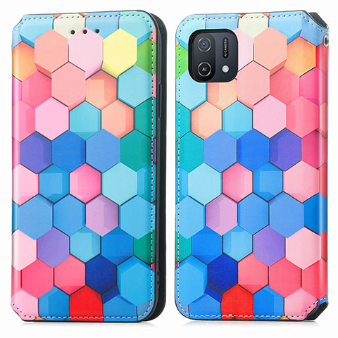 Funda de Cuero Cartera con Soporte Patron de Moda Carcasa S02D para Oppo A16K Vistoso