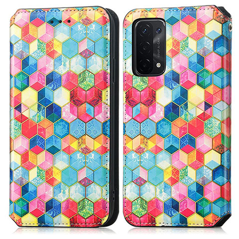 Funda de Cuero Cartera con Soporte Patron de Moda Carcasa S02D para Oppo A93 5G Multicolor