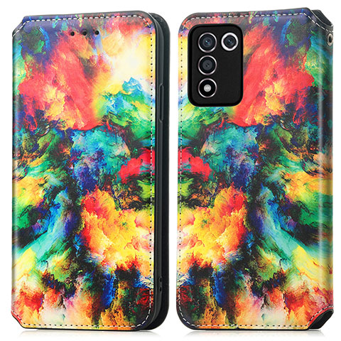 Funda de Cuero Cartera con Soporte Patron de Moda Carcasa S02D para Oppo K9S 5G Multicolor