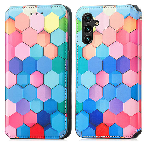 Funda de Cuero Cartera con Soporte Patron de Moda Carcasa S02D para Samsung Galaxy A04s Vistoso