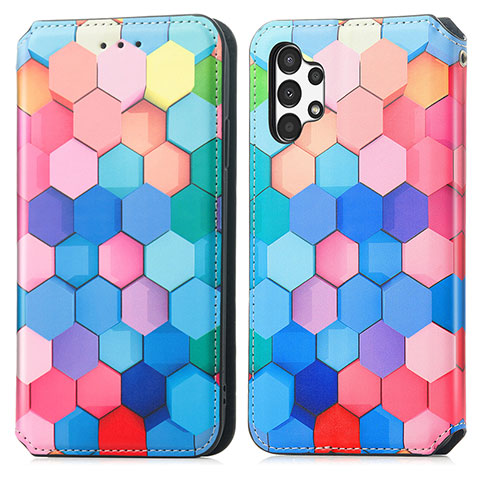 Funda de Cuero Cartera con Soporte Patron de Moda Carcasa S02D para Samsung Galaxy A13 4G Vistoso