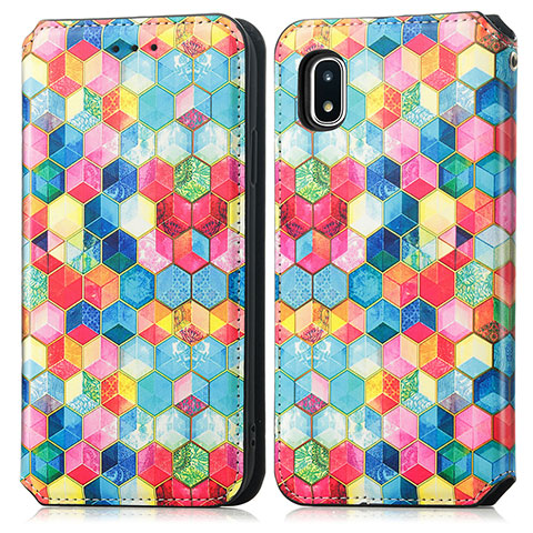 Funda de Cuero Cartera con Soporte Patron de Moda Carcasa S02D para Samsung Galaxy A20 SC-02M SCV46 Multicolor