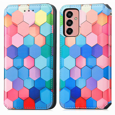 Funda de Cuero Cartera con Soporte Patron de Moda Carcasa S02D para Samsung Galaxy M13 4G Vistoso