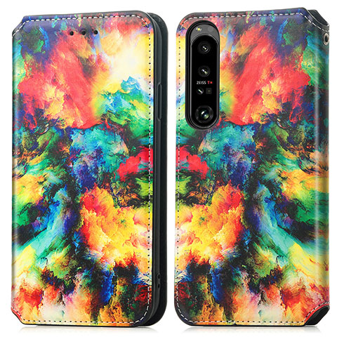 Funda de Cuero Cartera con Soporte Patron de Moda Carcasa S02D para Sony Xperia 1 IV Multicolor