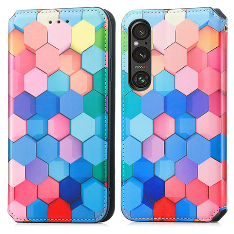 Funda de Cuero Cartera con Soporte Patron de Moda Carcasa S02D para Sony Xperia 1 V Vistoso