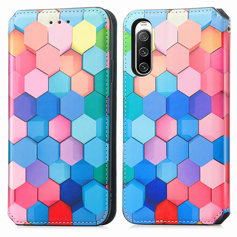 Funda de Cuero Cartera con Soporte Patron de Moda Carcasa S02D para Sony Xperia 10 IV SO-52C Vistoso