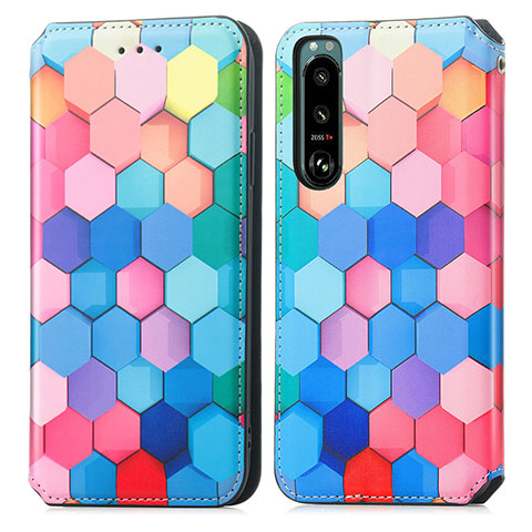 Funda de Cuero Cartera con Soporte Patron de Moda Carcasa S02D para Sony Xperia 5 III Vistoso