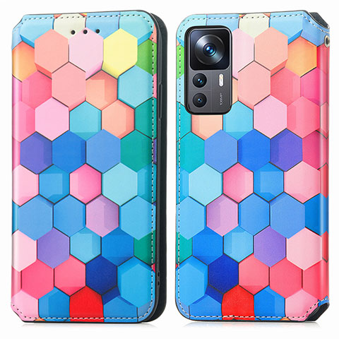 Funda de Cuero Cartera con Soporte Patron de Moda Carcasa S02D para Xiaomi Mi 12T 5G Vistoso