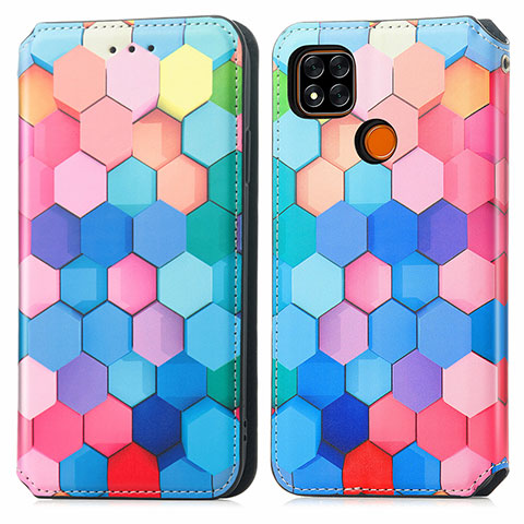 Funda de Cuero Cartera con Soporte Patron de Moda Carcasa S02D para Xiaomi Redmi 10A 4G Vistoso