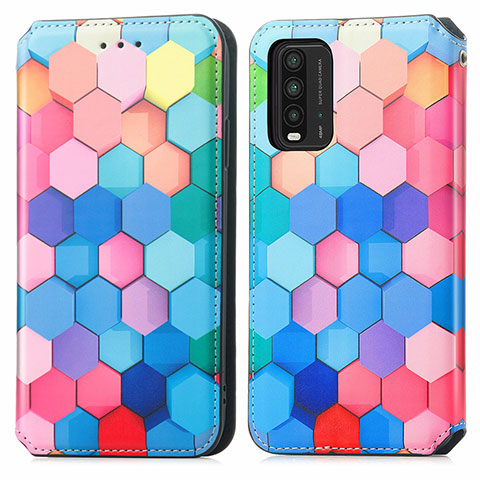 Funda de Cuero Cartera con Soporte Patron de Moda Carcasa S02D para Xiaomi Redmi 9 Power Vistoso