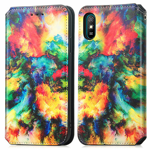 Funda de Cuero Cartera con Soporte Patron de Moda Carcasa S02D para Xiaomi Redmi 9A Multicolor