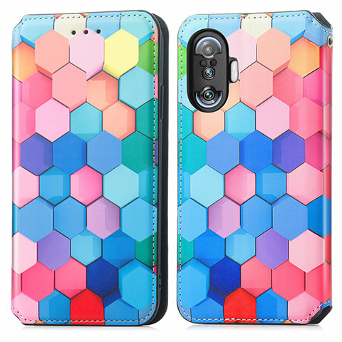 Funda de Cuero Cartera con Soporte Patron de Moda Carcasa S02D para Xiaomi Redmi K40 Gaming 5G Vistoso