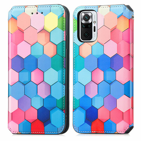 Funda de Cuero Cartera con Soporte Patron de Moda Carcasa S02D para Xiaomi Redmi Note 10 Pro 4G Vistoso