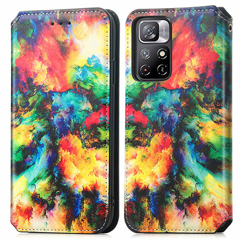 Funda de Cuero Cartera con Soporte Patron de Moda Carcasa S02D para Xiaomi Redmi Note 11S 5G Multicolor