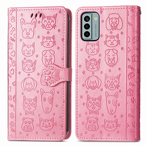 Funda de Cuero Cartera con Soporte Patron de Moda Carcasa S03D para Nokia G22 Rosa