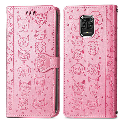 Funda de Cuero Cartera con Soporte Patron de Moda Carcasa S03D para Xiaomi Poco M2 Pro Rosa