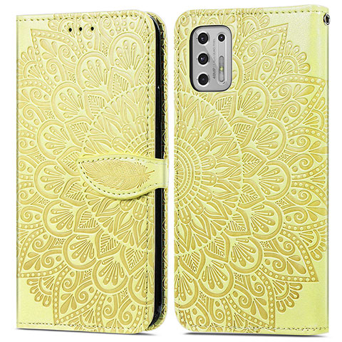 Funda de Cuero Cartera con Soporte Patron de Moda Carcasa S04D para Motorola Moto G Stylus (2021) Amarillo