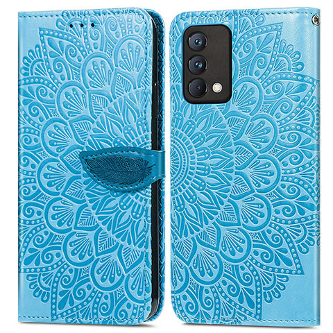 Funda de Cuero Cartera con Soporte Patron de Moda Carcasa S04D para Realme GT Master 5G Azul