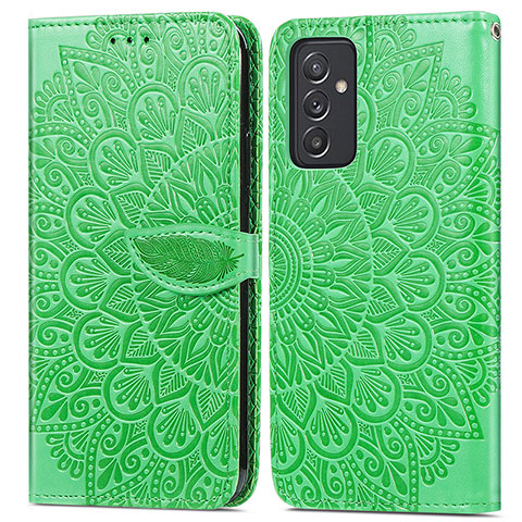 Funda de Cuero Cartera con Soporte Patron de Moda Carcasa S04D para Samsung Galaxy A05s Verde