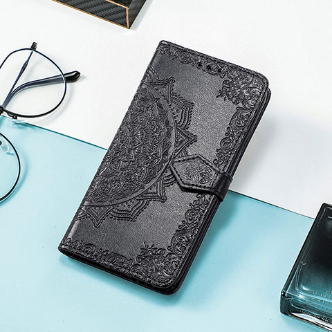 Funda de Cuero Cartera con Soporte Patron de Moda Carcasa S04D para Samsung Galaxy M13 5G Negro