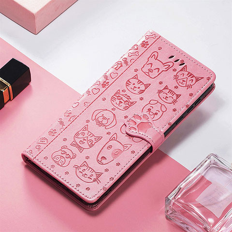 Funda de Cuero Cartera con Soporte Patron de Moda Carcasa S04D para Xiaomi Redmi 11A 4G Oro Rosa