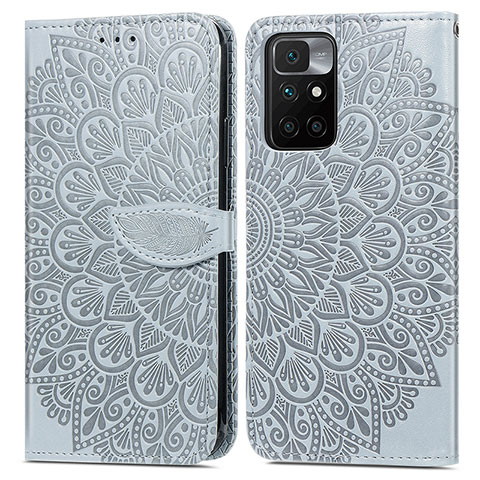 Funda de Cuero Cartera con Soporte Patron de Moda Carcasa S04D para Xiaomi Redmi Note 11 4G (2021) Gris