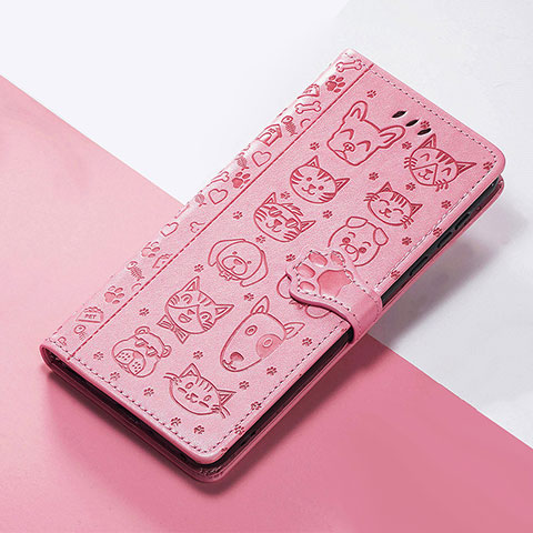 Funda de Cuero Cartera con Soporte Patron de Moda Carcasa S05D para Huawei Honor 50 SE 5G Rosa