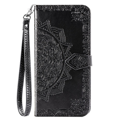 Funda de Cuero Cartera con Soporte Patron de Moda Carcasa S05D para Samsung Galaxy M11 Negro