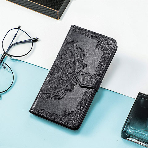 Funda de Cuero Cartera con Soporte Patron de Moda Carcasa S05D para Xiaomi Redmi 11A 4G Negro