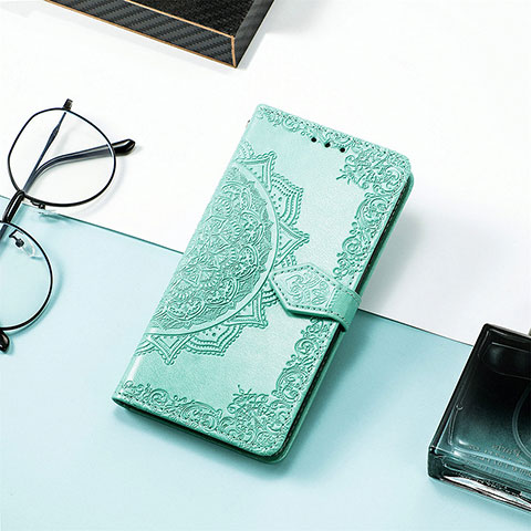 Funda de Cuero Cartera con Soporte Patron de Moda Carcasa S05D para Xiaomi Redmi 11A 4G Verde