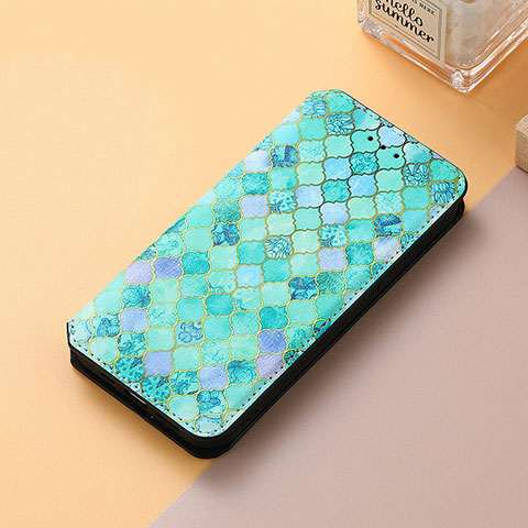 Funda de Cuero Cartera con Soporte Patron de Moda Carcasa S06D para Google Pixel 6 Pro 5G Verde