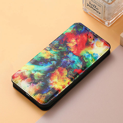 Funda de Cuero Cartera con Soporte Patron de Moda Carcasa S06D para Huawei Enjoy 50 Pro Multicolor