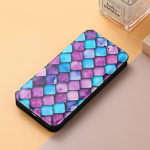 Funda de Cuero Cartera con Soporte Patron de Moda Carcasa S06D para Huawei Honor 50 5G Morado