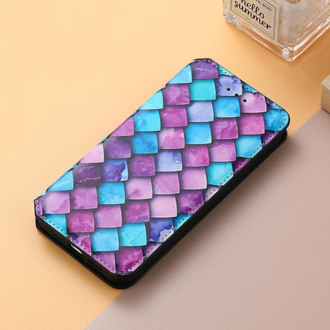 Funda de Cuero Cartera con Soporte Patron de Moda Carcasa S06D para Huawei Honor 60 Pro 5G Morado