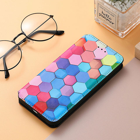 Funda de Cuero Cartera con Soporte Patron de Moda Carcasa S06D para Huawei Honor 80 5G Vistoso