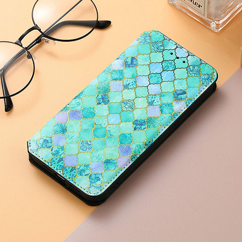 Funda de Cuero Cartera con Soporte Patron de Moda Carcasa S06D para Huawei Honor 80 Pro 5G Verde