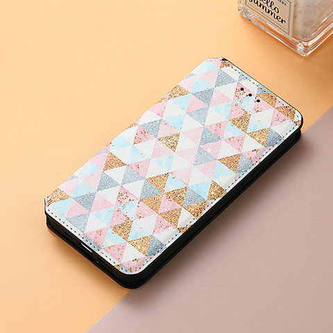 Funda de Cuero Cartera con Soporte Patron de Moda Carcasa S06D para Huawei Honor Magic5 Pro 5G Blanco