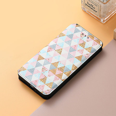 Funda de Cuero Cartera con Soporte Patron de Moda Carcasa S06D para Huawei Honor X30i Blanco