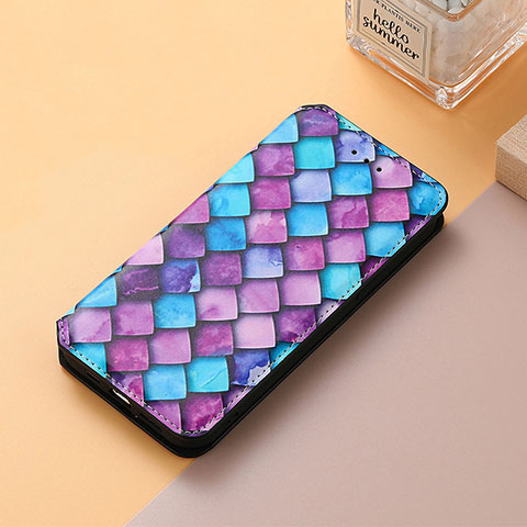 Funda de Cuero Cartera con Soporte Patron de Moda Carcasa S06D para Huawei Nova 10 Pro Morado