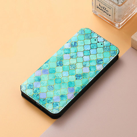 Funda de Cuero Cartera con Soporte Patron de Moda Carcasa S06D para Huawei Nova Y70 Verde