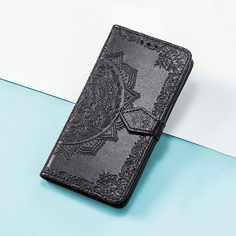 Funda de Cuero Cartera con Soporte Patron de Moda Carcasa S07D para Huawei Enjoy 50 Pro Negro