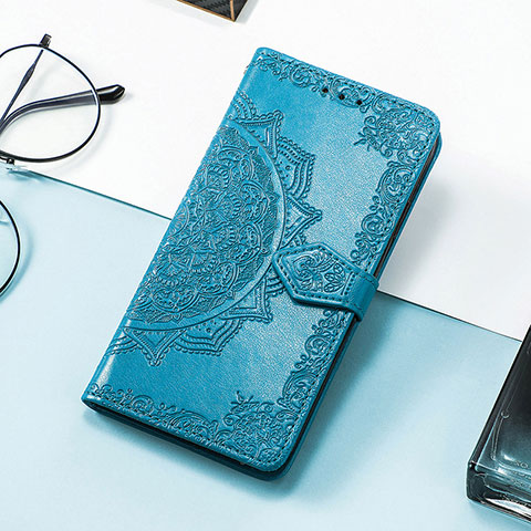 Funda de Cuero Cartera con Soporte Patron de Moda Carcasa S07D para Huawei Honor 80 Pro 5G Azul