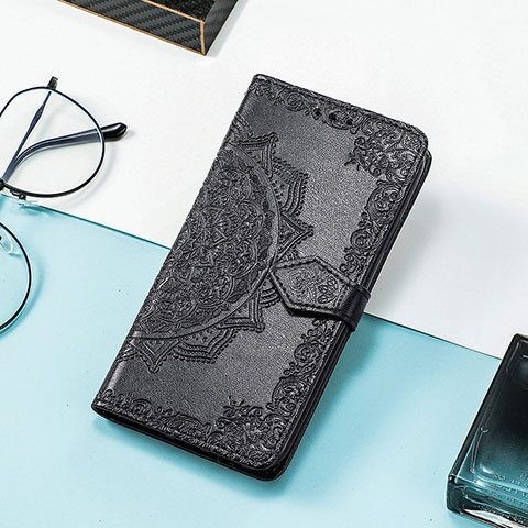 Funda de Cuero Cartera con Soporte Patron de Moda Carcasa S07D para Huawei Honor Magic4 Pro 5G Negro