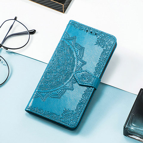 Funda de Cuero Cartera con Soporte Patron de Moda Carcasa S07D para Huawei Honor Magic5 Pro 5G Azul