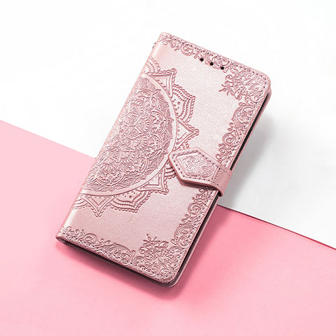 Funda de Cuero Cartera con Soporte Patron de Moda Carcasa S07D para Huawei Honor V40 5G Oro Rosa