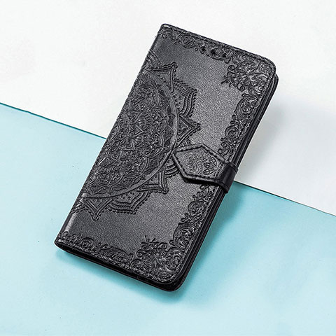 Funda de Cuero Cartera con Soporte Patron de Moda Carcasa S07D para Huawei Honor X9 5G Negro